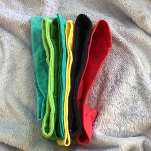 6 colored headbands
